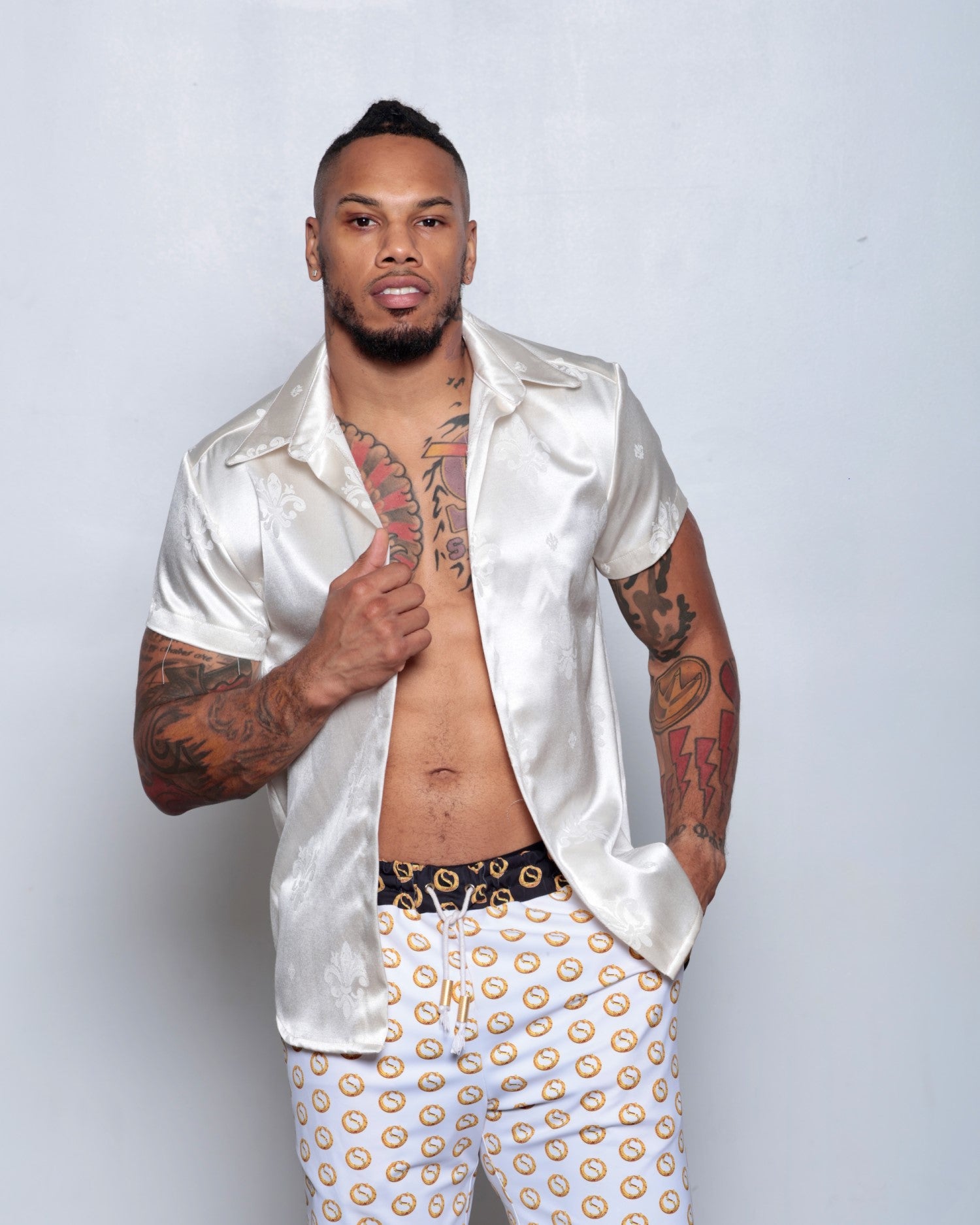 summer breeze short sleeved white shirt